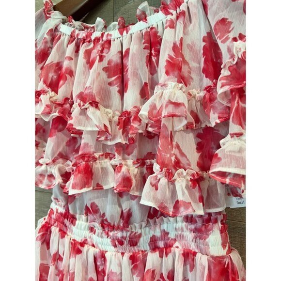 MISA Isella Dress in Watermelon Blossom mini size S - Picture 4 of 11